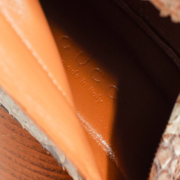 Gucci SS/15 Runway Biscotto & Taffy Python Buckled Knee-High Boots - Picture 14 of 15